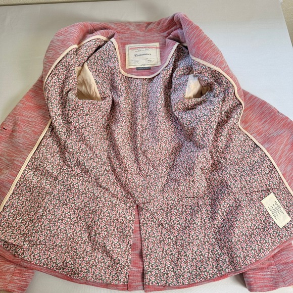 Cartonnier Anthropologie Red Pink Heathered Knit Blazer Jacket Womens S Business - Picture 7 of 10